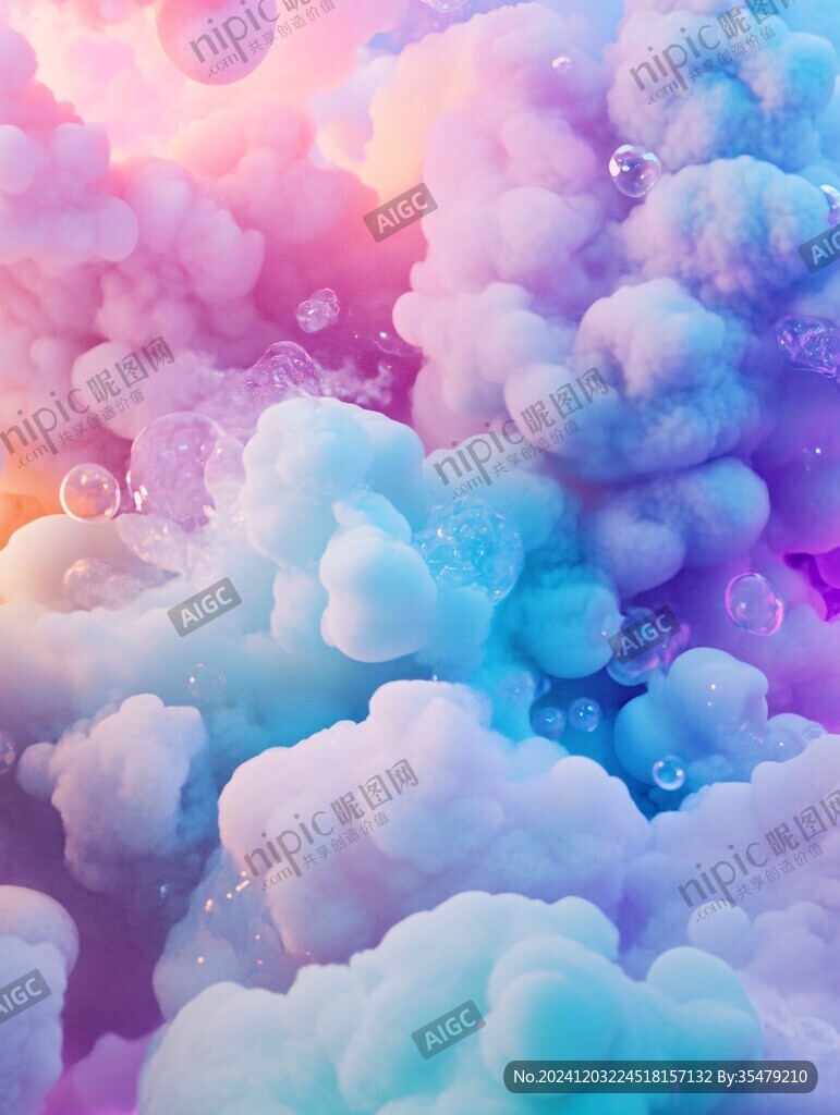 云霧般的粉色虛幻