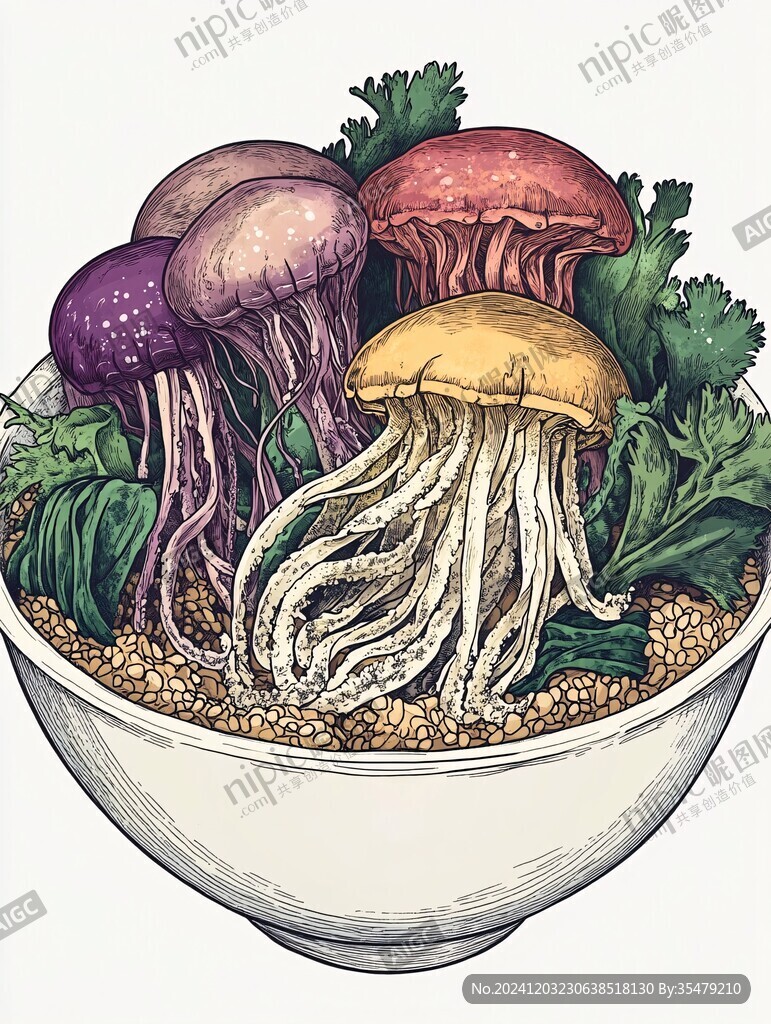 菌類插畫
