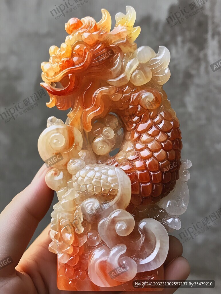 高浮雕手法琉璃龍