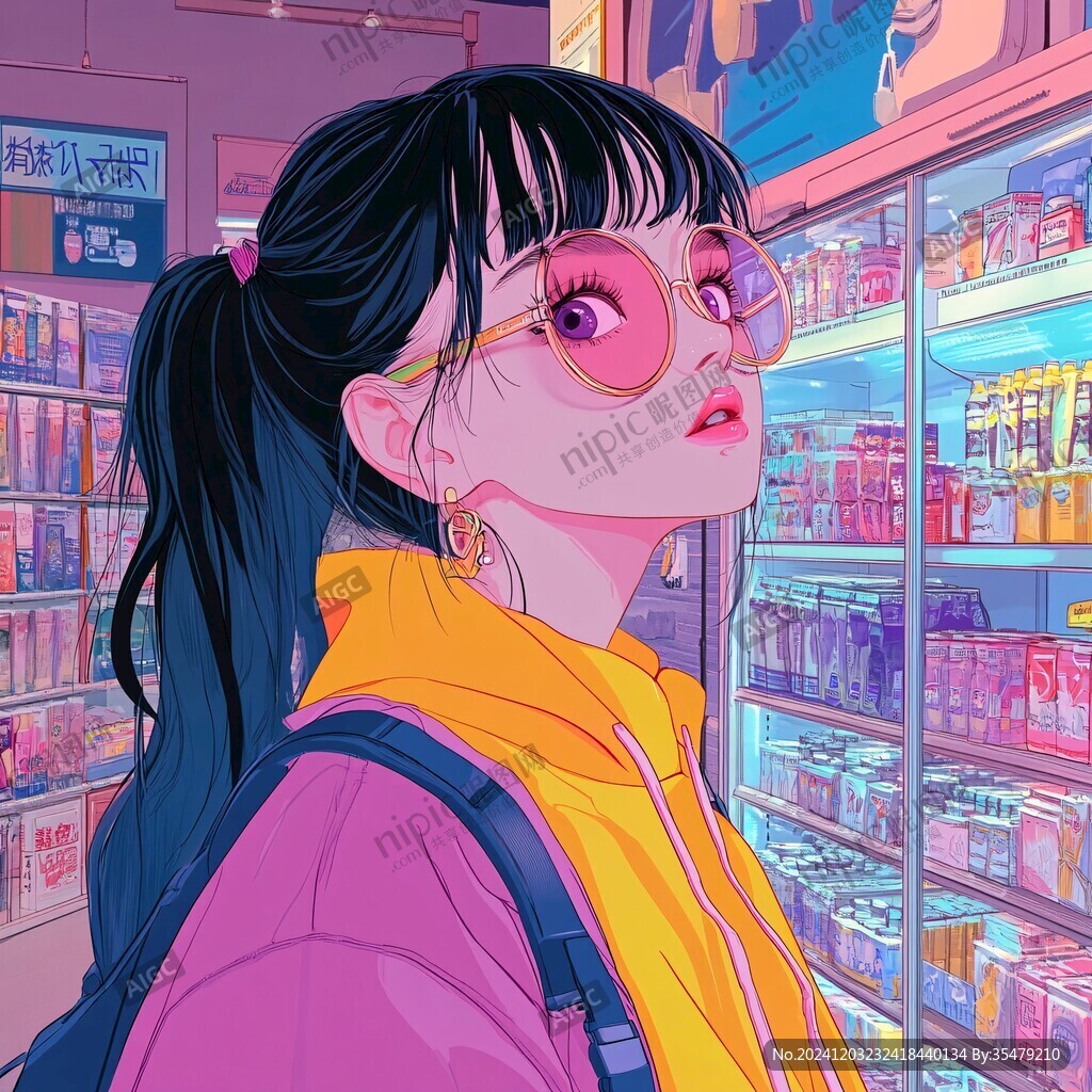 插畫(huà)少女頭像