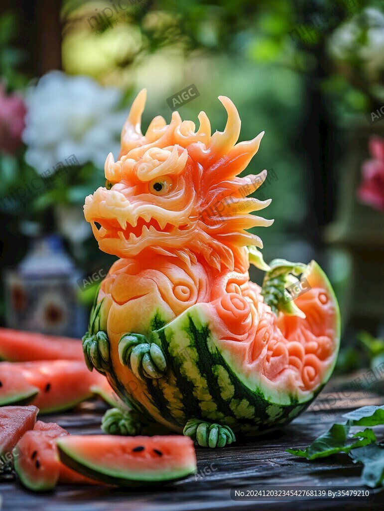 美食西瓜雕刻藝術(shù)