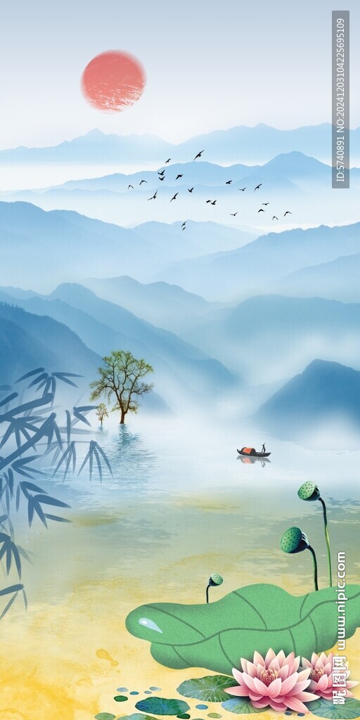 中式意境山水畫(huà)
