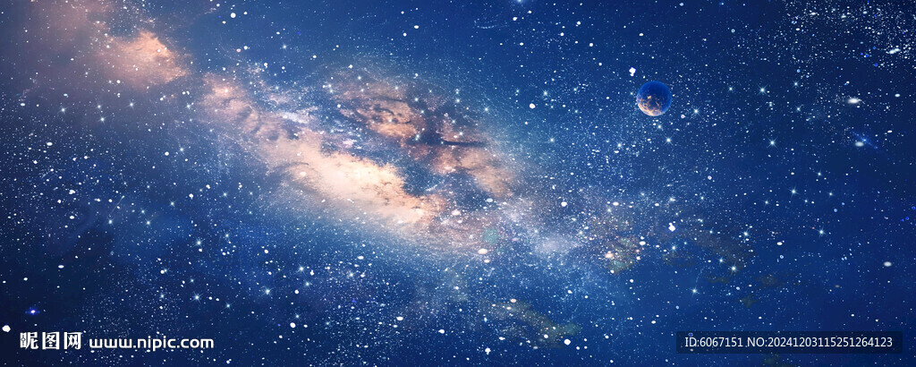 巨幅藍色星空長圖