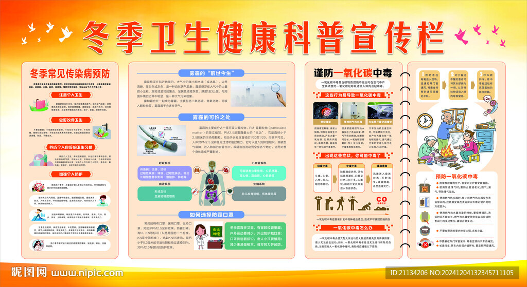 冬季衛(wèi)生健康科普宣傳欄