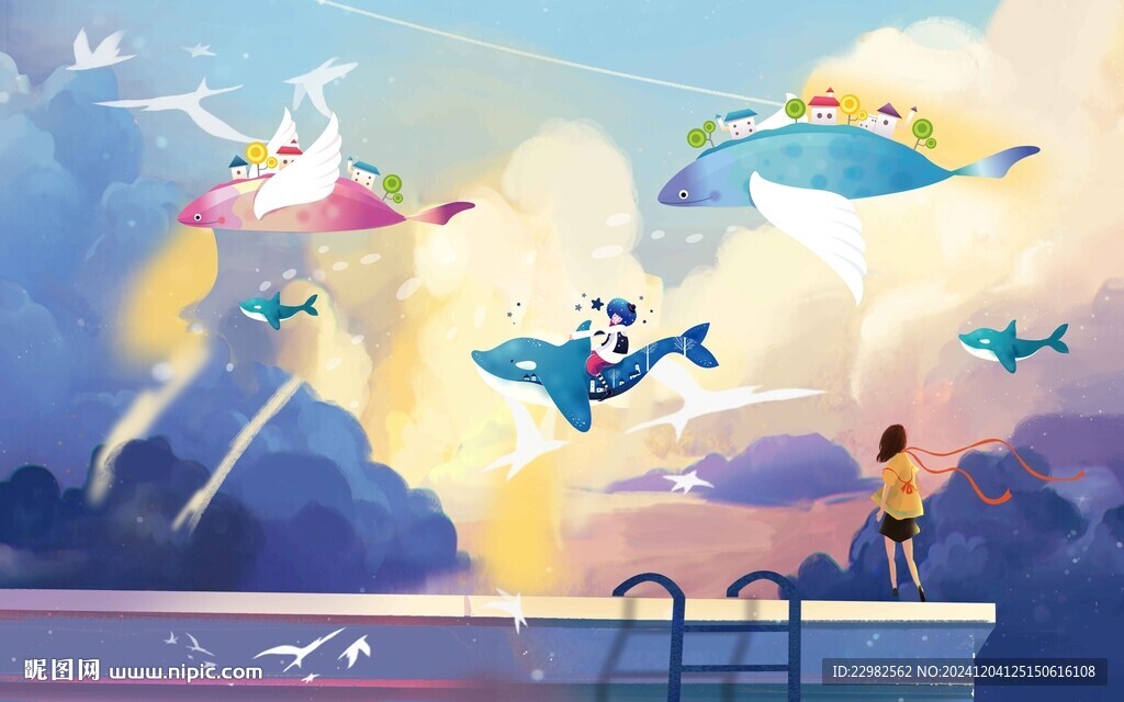 卡通海洋世界