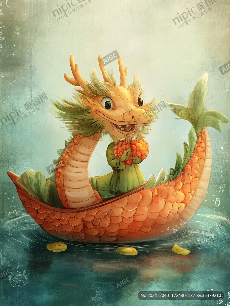 端午節(jié)插畫龍舟插畫