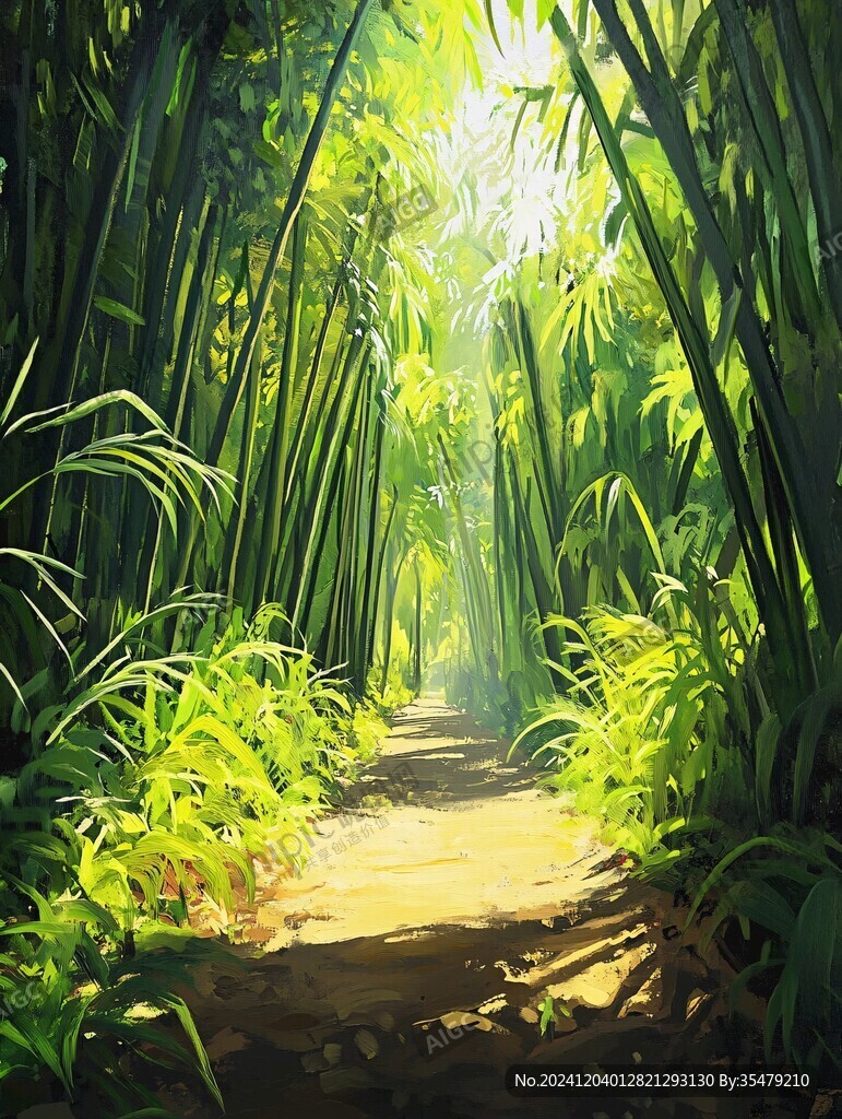 唯美竹林小路