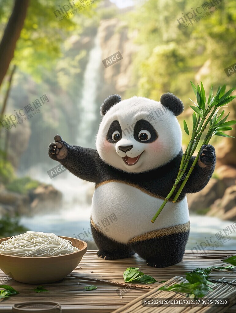 開心熊貓廚師頭像