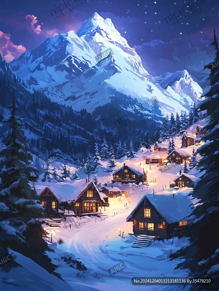 雪鄉(xiāng)插畫