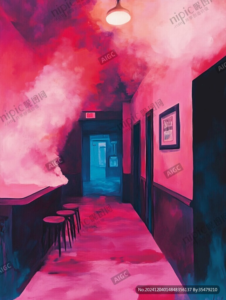 走廊插畫