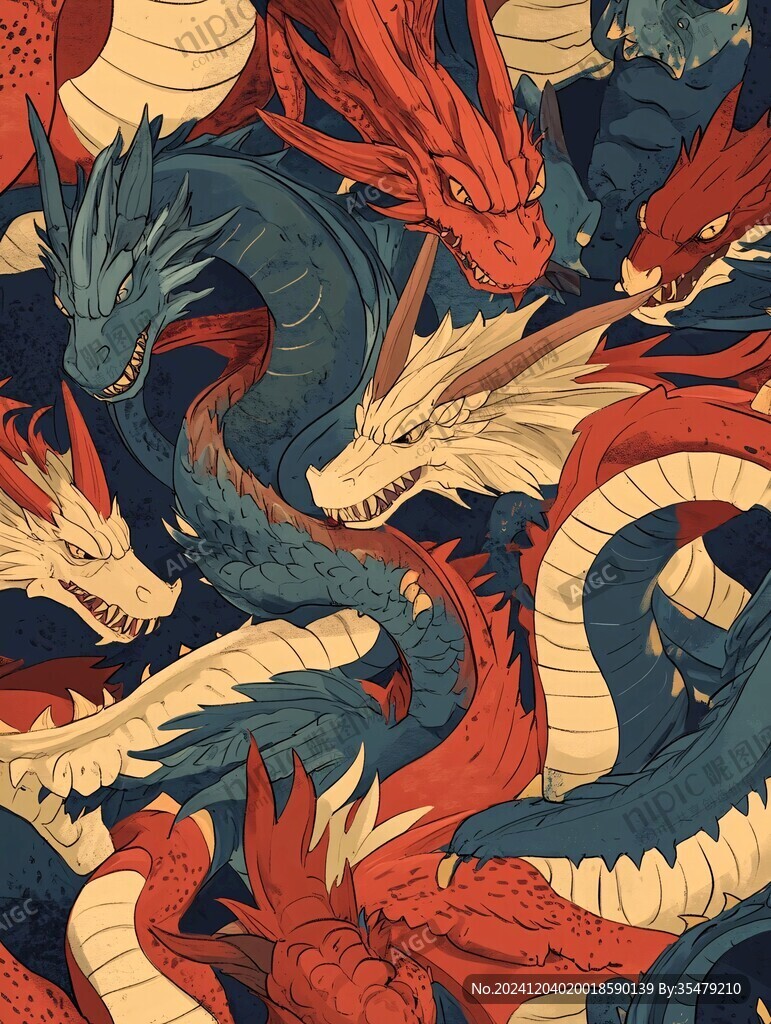 卡通神龍圖案