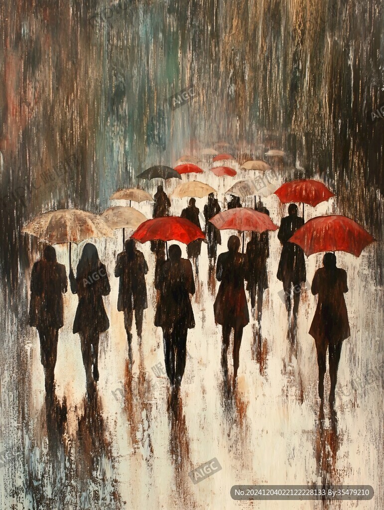 雨中人物