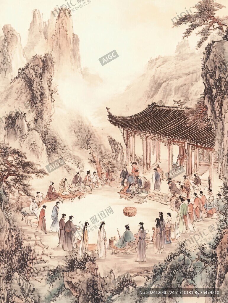古代人物聚會(huì)圖