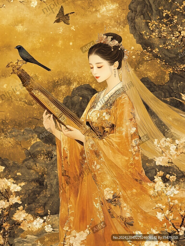 漢服美人插畫