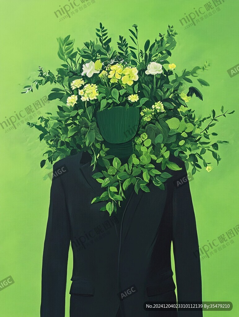 人頭花藝造型