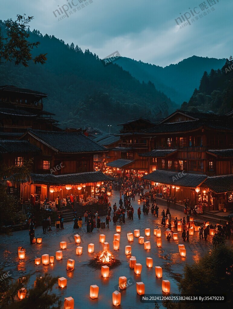 侗寨夜色