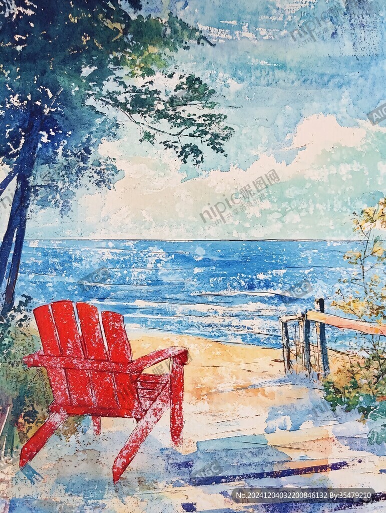 海邊畫