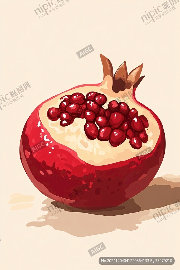 原創(chuàng)插畫石榴