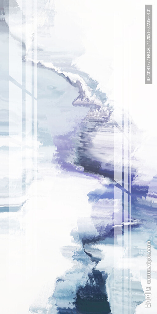 現代抽象煙霧玄關背景墻