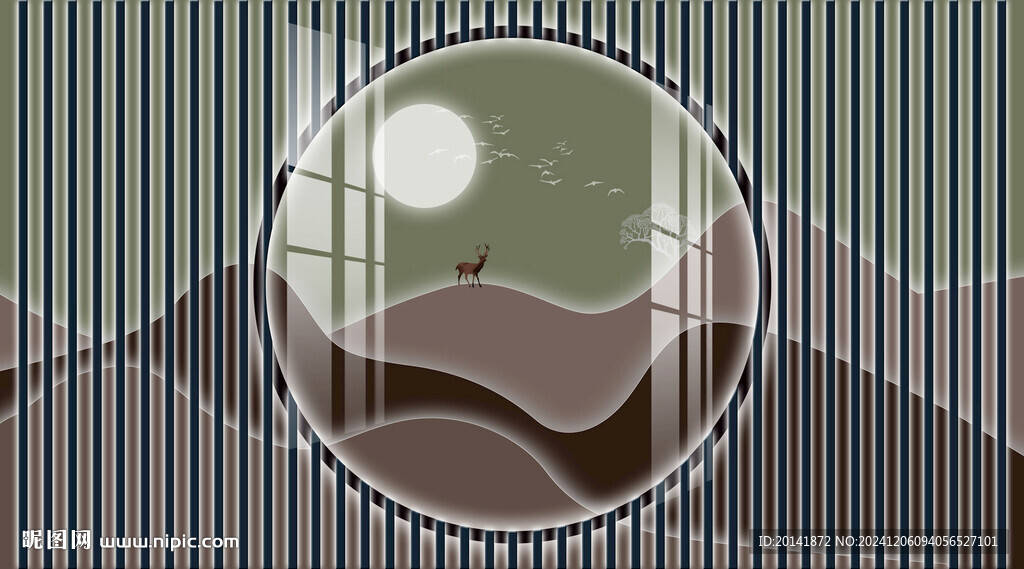 中式木格柵背景墻