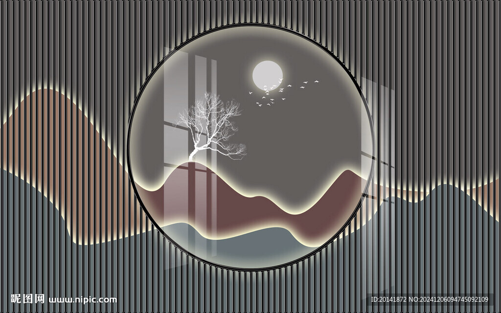 木格柵背景墻