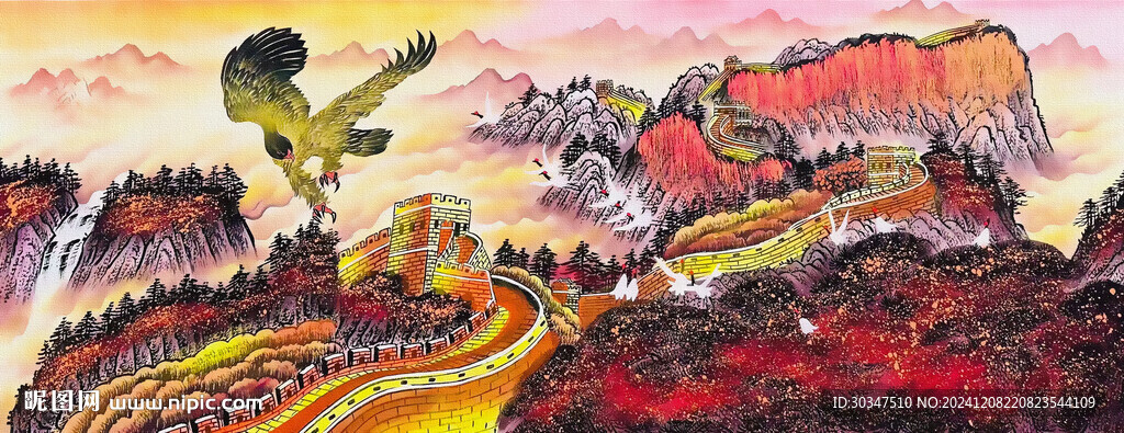 長城山水風(fēng)景畫