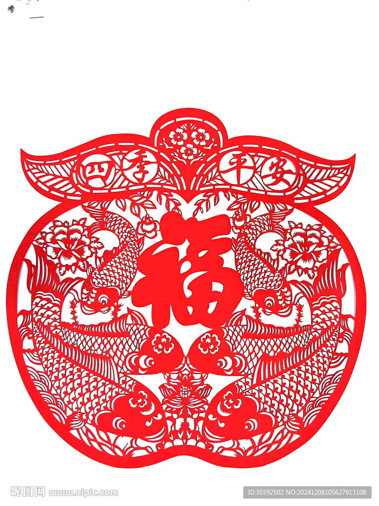 創(chuàng)意春節(jié)窗花矢量圖