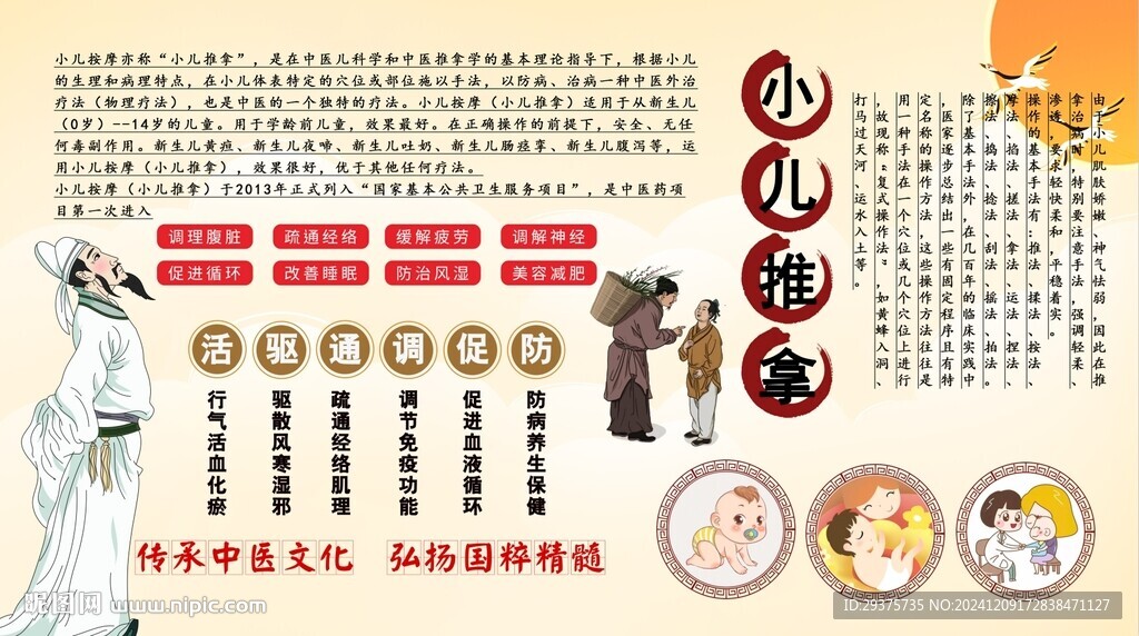 小兒推拿背景墻