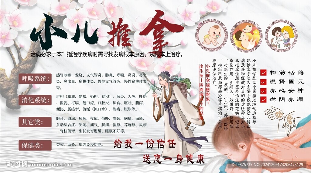 小兒推拿背景墻