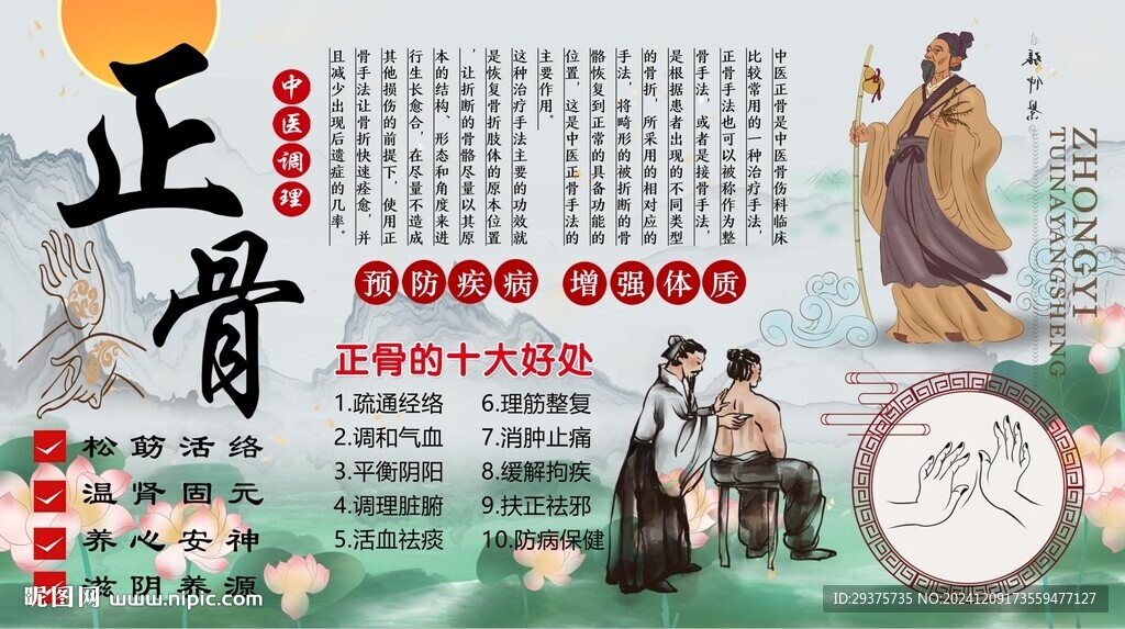 中醫(yī)正骨背景墻