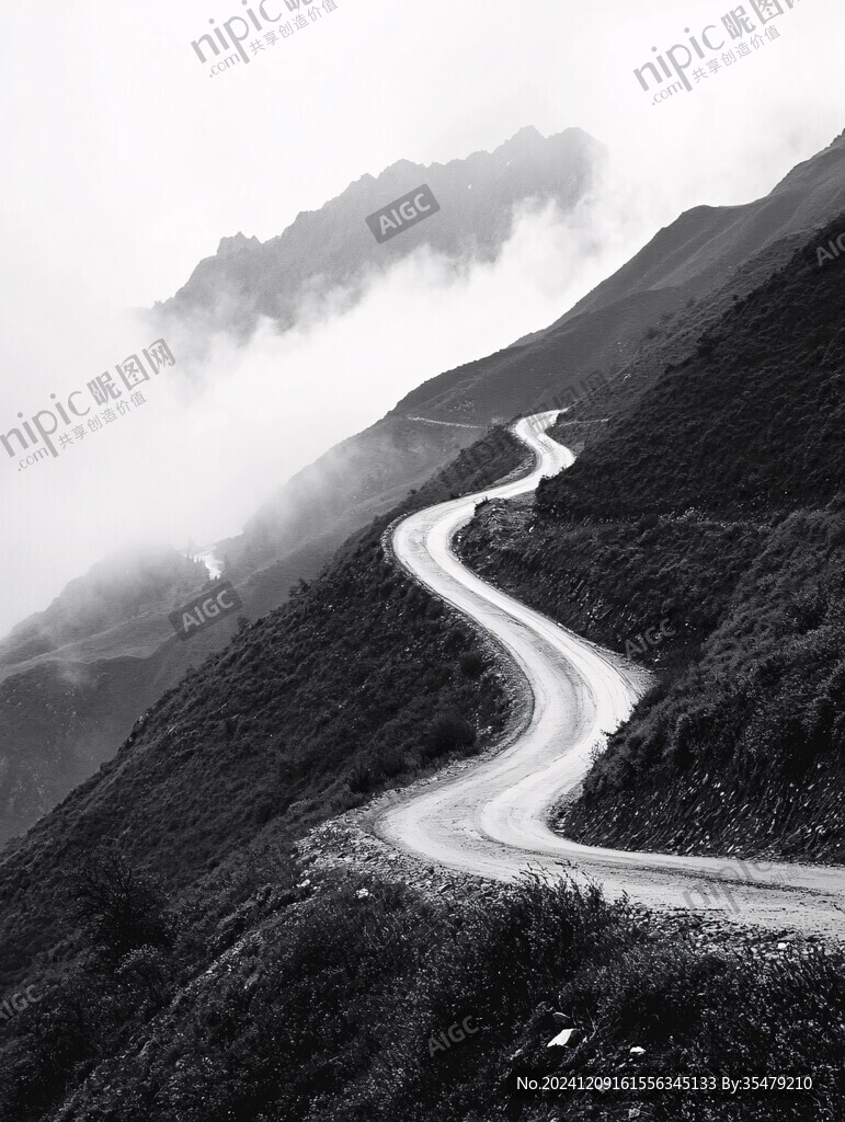 筆直山路山路云浪