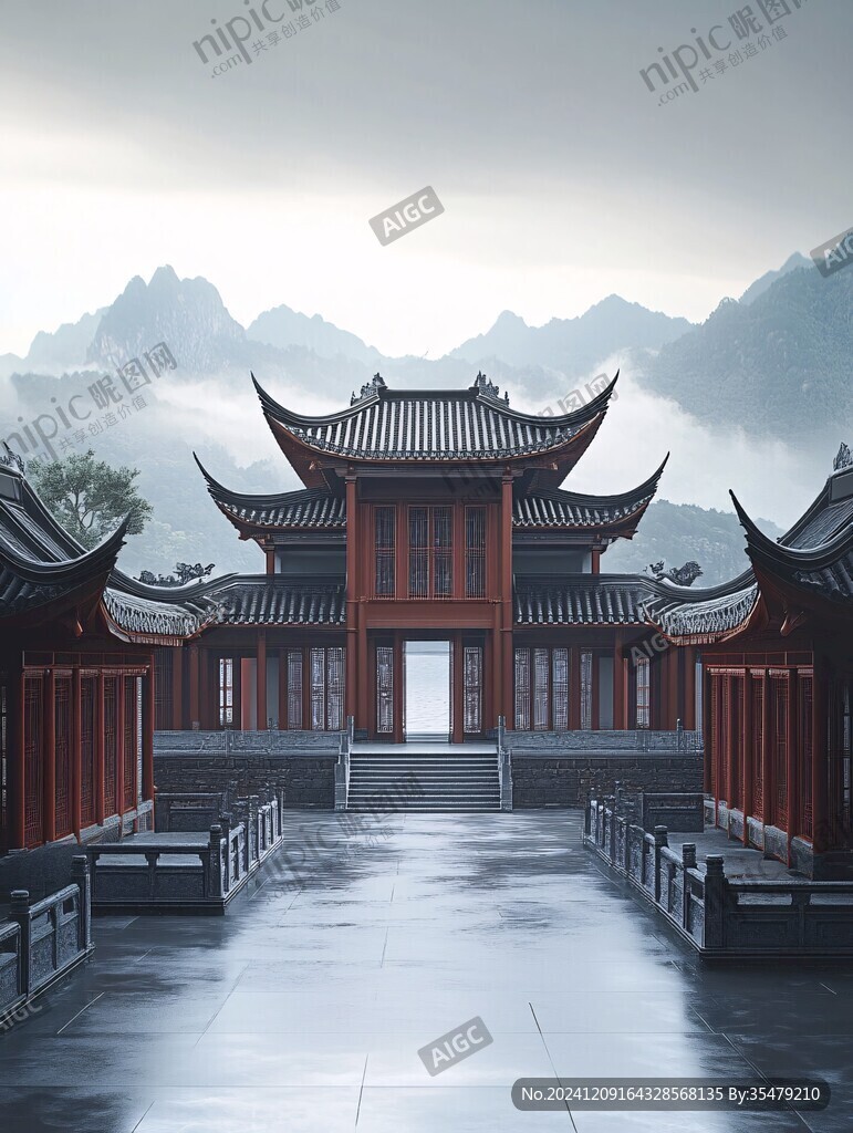 古代官府衙門背景
