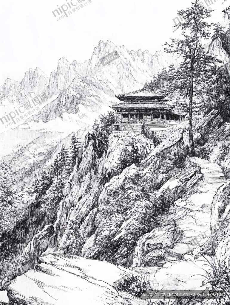 武當山線稿