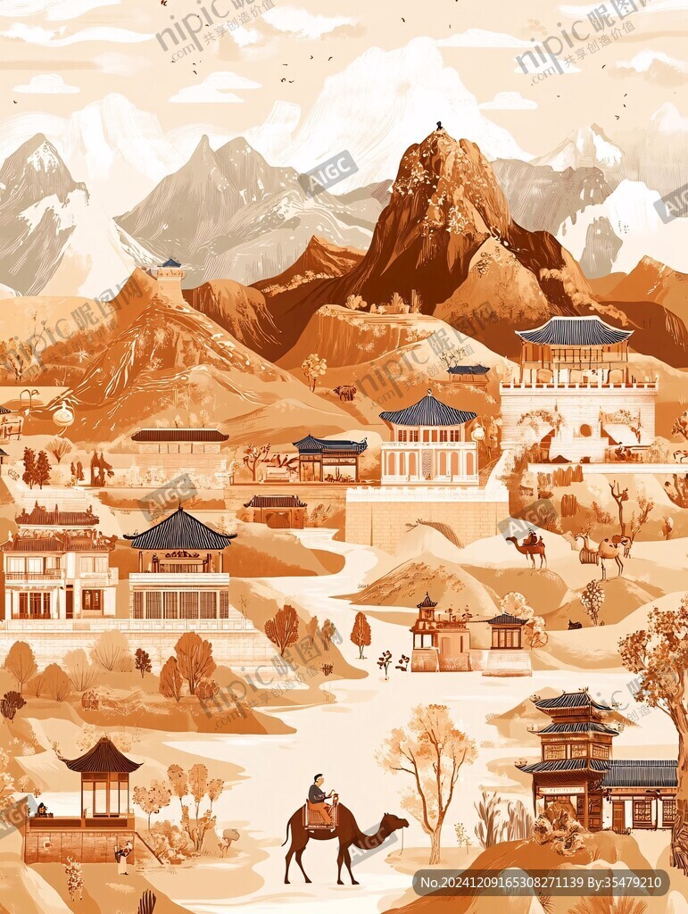 西北地區插畫