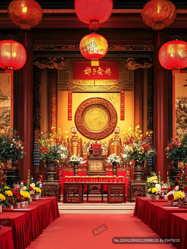 喜堂場景