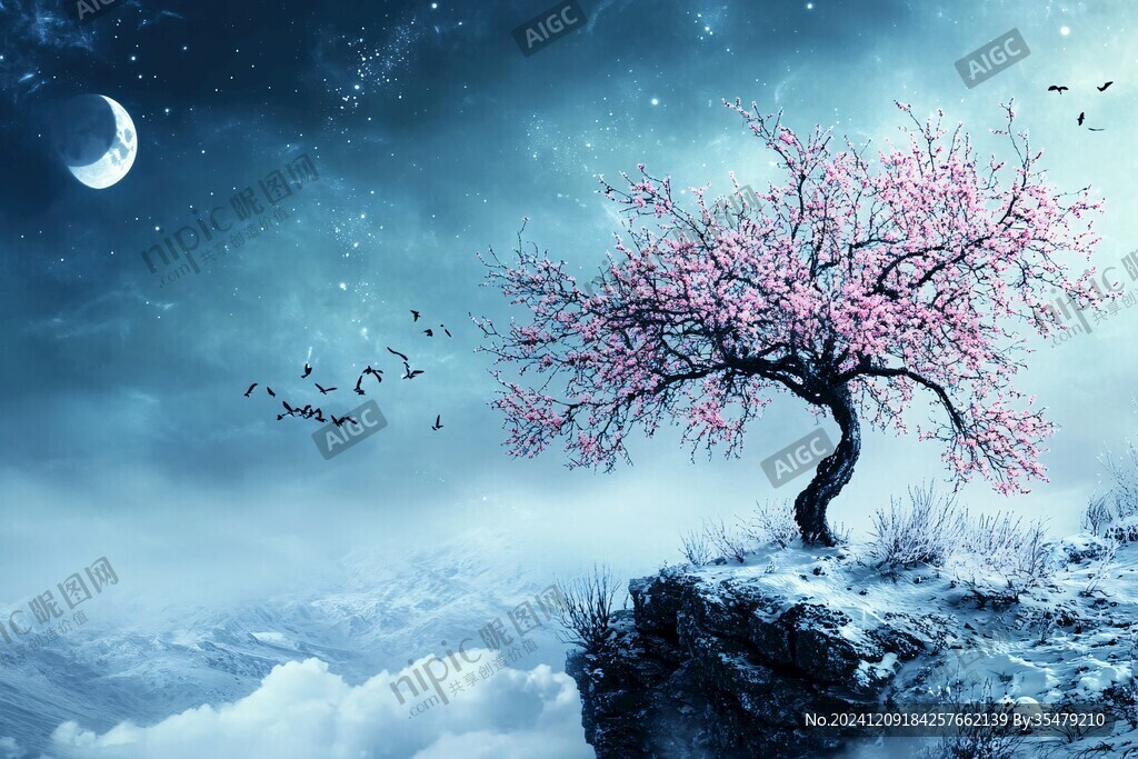 唯美夢幻梅花林