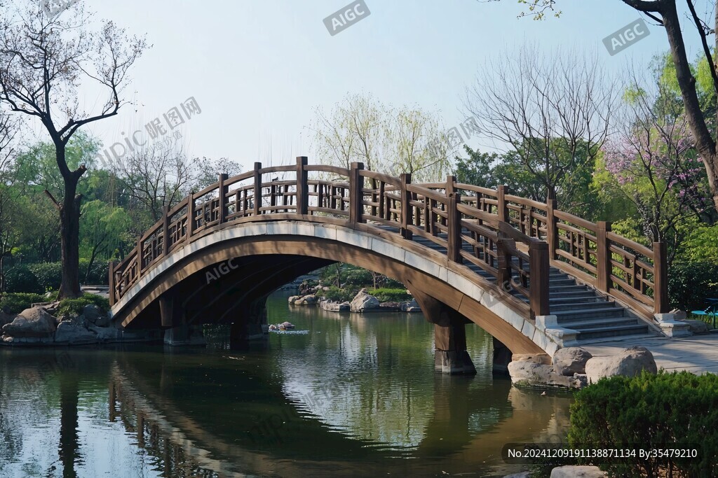游園木拱橋