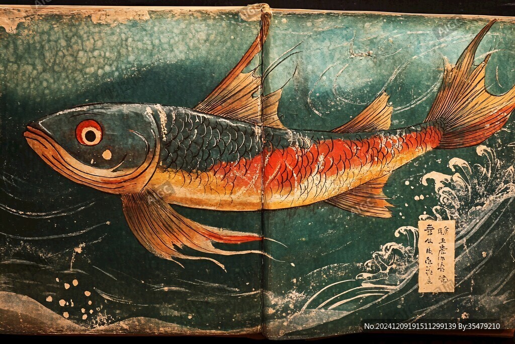 紅鯉魚手繪