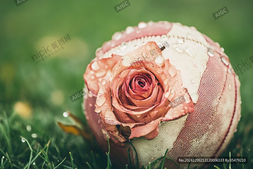 玫瑰花上水珠