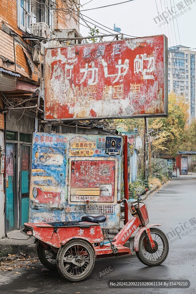 廢棄的電瓶車