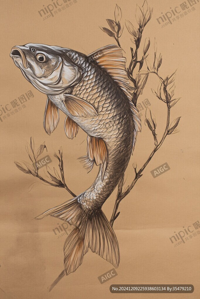 3d畫鯽魚