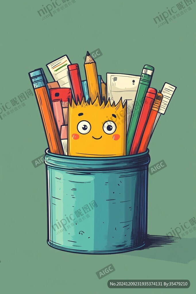 筆筒插畫