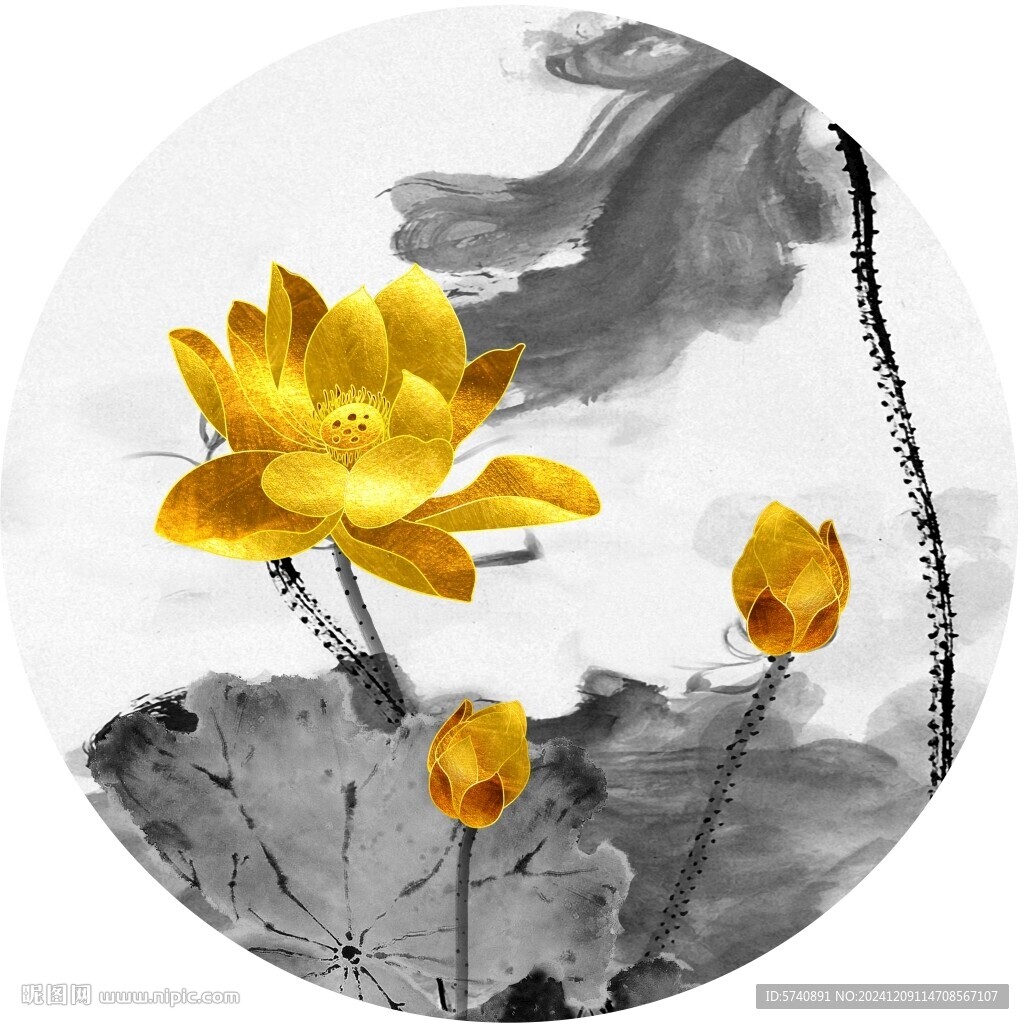蓮花裝飾畫