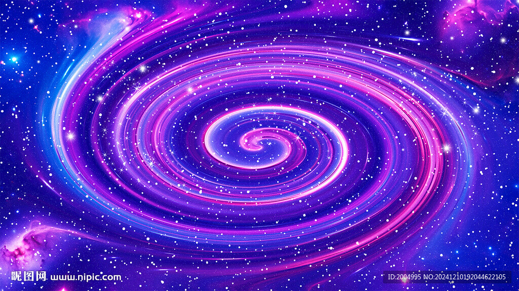 紫色漩渦星空星系