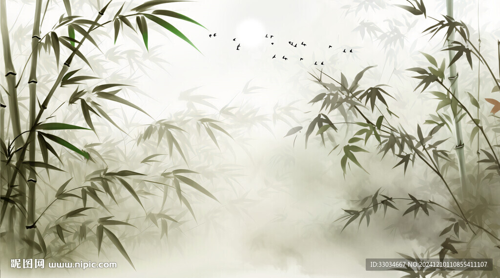 水墨竹影 