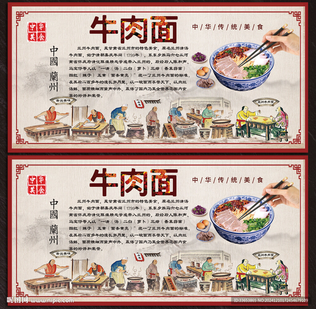 牛肉面展板