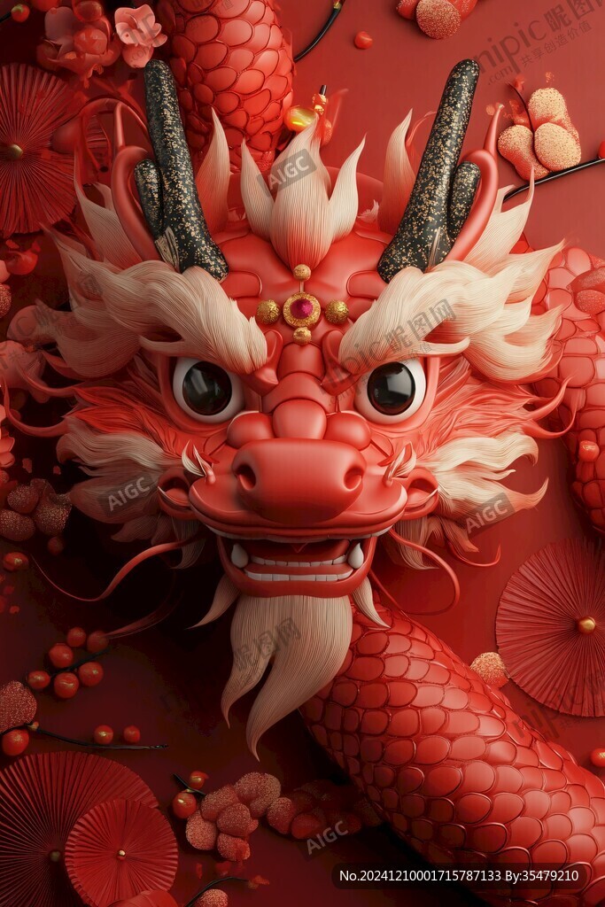 龍年包裝插畫