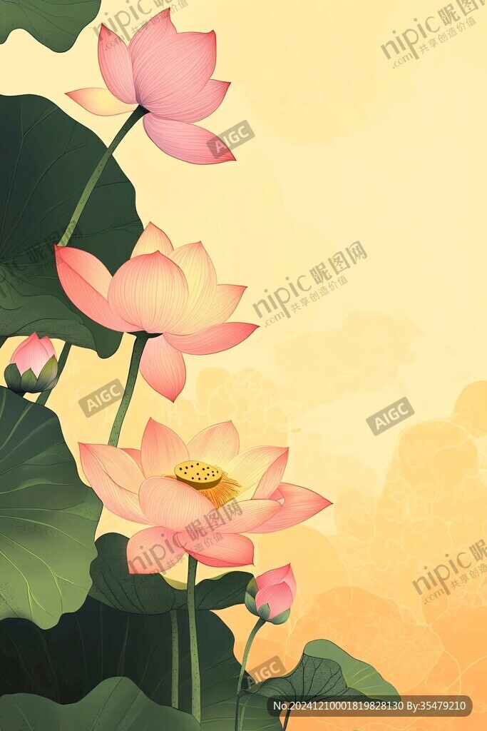 荷花移門