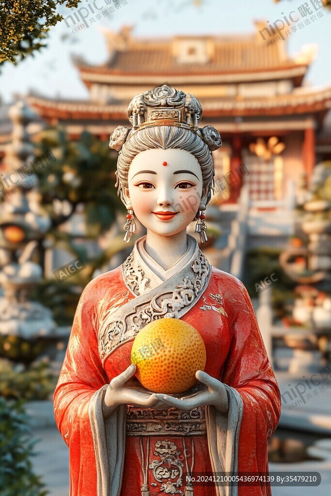 何仙姑泥塑