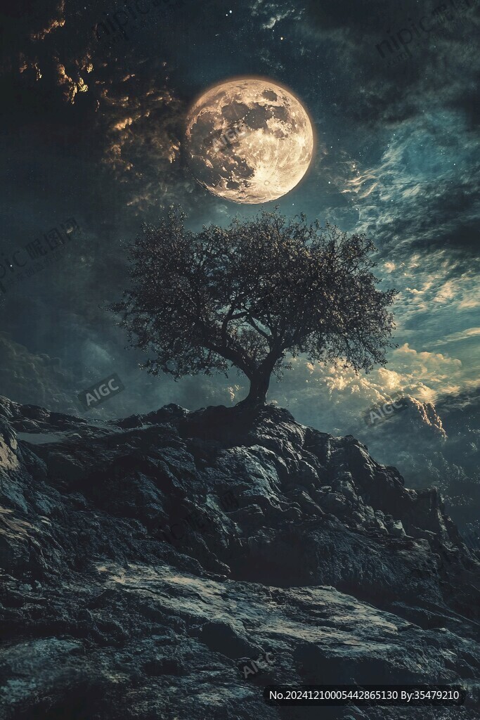 藍月夜夢幻唯美奇幻